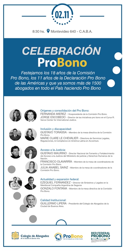 CELEBRACI�N PROBONO - 2 de noviembre 8.30 hs.