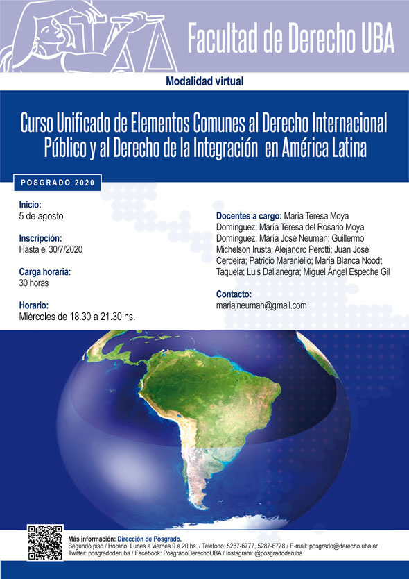 Curso de posgrado UBA- Elementos comunes al derecho Internacional Publico y al Derecho de la Integraci�n Regional